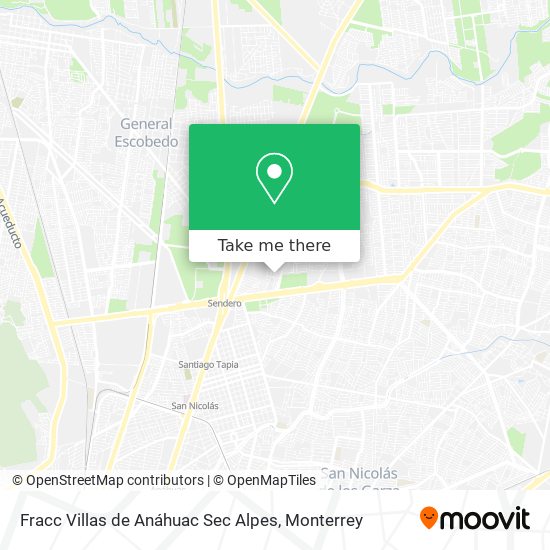 Fracc Villas de Anáhuac Sec Alpes map