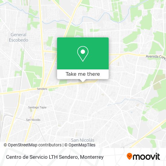 Centro de Servicio LTH Sendero map