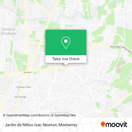 Jardin de Niños Isac Newton map