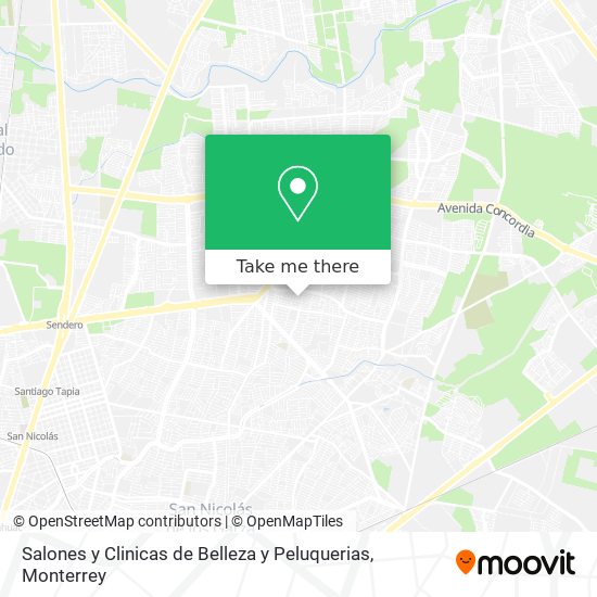 Salones y Clinicas de Belleza y Peluquerias map