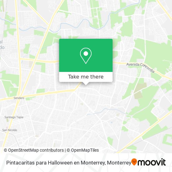 Pintacaritas para Halloween en Monterrey map