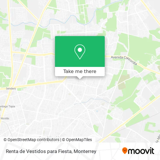 Renta de Vestidos para Fiesta map