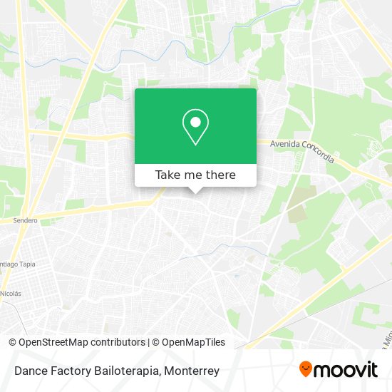 Mapa de Dance Factory Bailoterapia