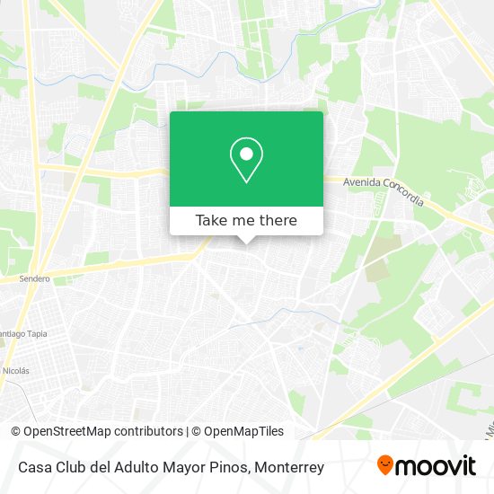 Mapa de Casa Club del Adulto Mayor Pinos