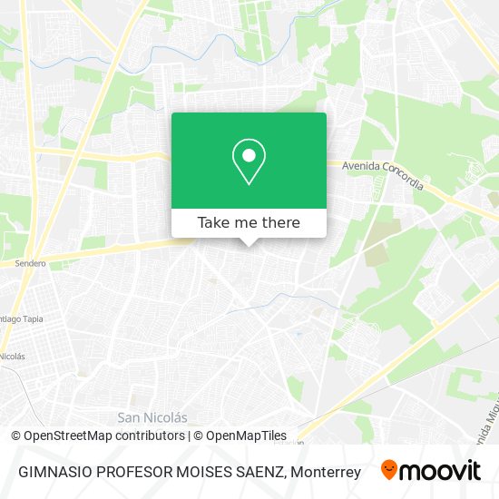 GIMNASIO PROFESOR MOISES SAENZ map