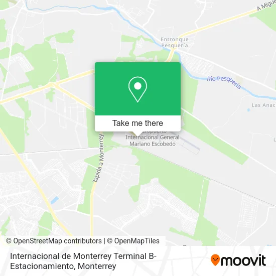 Internacional de Monterrey Terminal B-Estacionamiento map