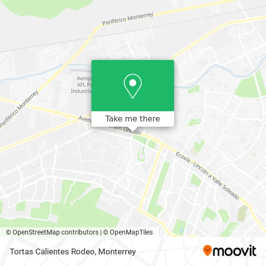 Tortas Calientes Rodeo map