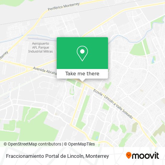 Fraccionamiento Portal de Lincoln map