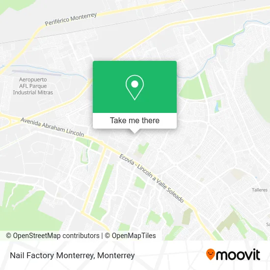 Nail Factory Monterrey map