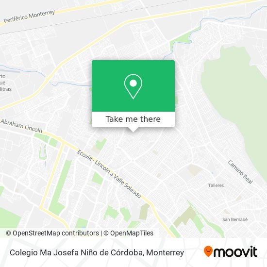 Mapa de Colegio Ma Josefa Niño de Córdoba