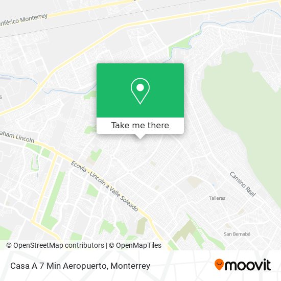 Mapa de Casa A 7 Min Aeropuerto