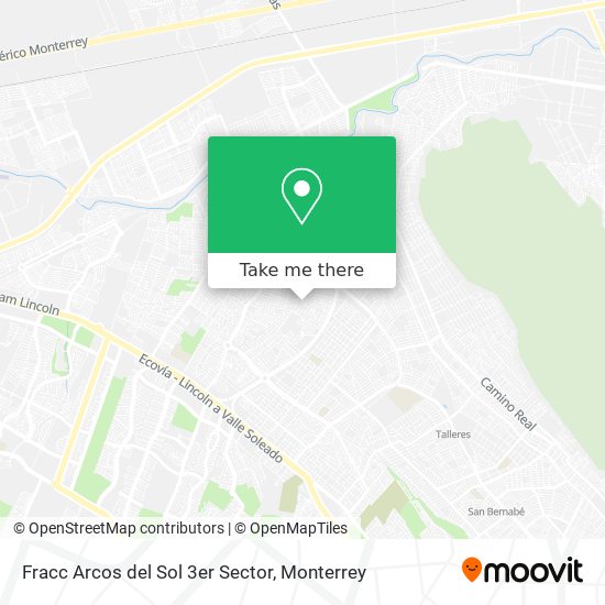 Fracc Arcos del Sol 3er Sector map