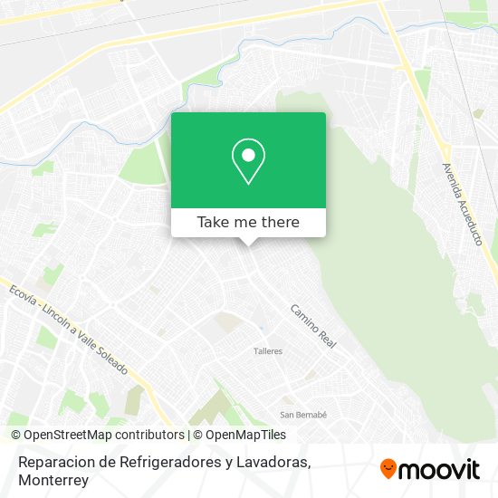 Mapa de Reparacion de Refrigeradores y Lavadoras
