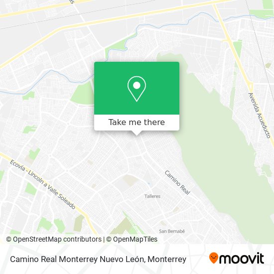 Mapa de Camino Real Monterrey Nuevo León