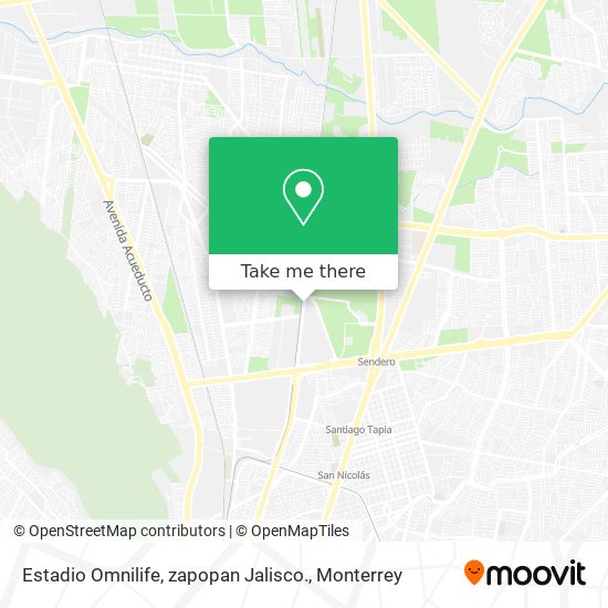 Mapa de Estadio Omnilife, zapopan Jalisco.