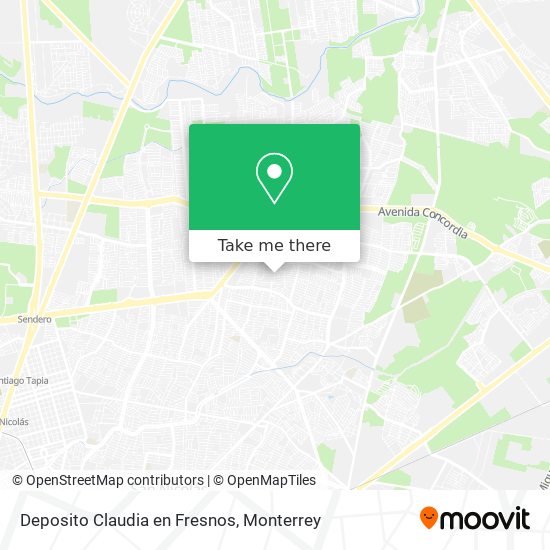 Mapa de Deposito Claudia en Fresnos