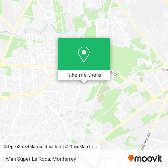 Mapa de Mini Super La Roca