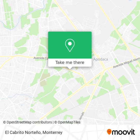 El Cabrito Norteño map