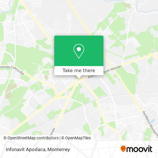 Mapa de Infonavit Apodaca