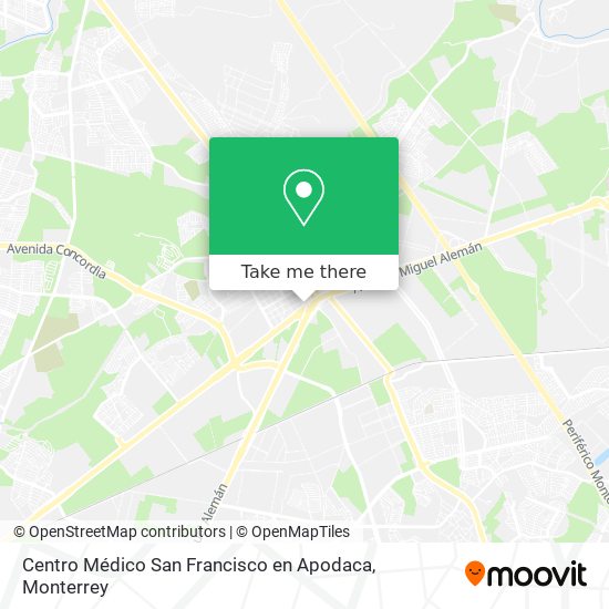 Mapa de Centro Médico San Francisco en Apodaca