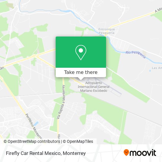 Firefly Car Rental Mexico map