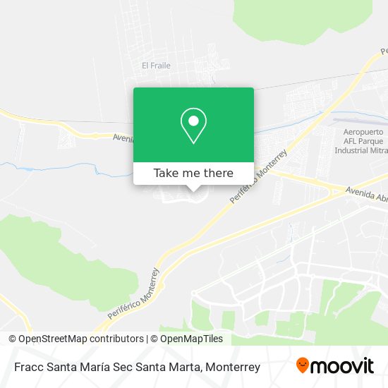 Fracc Santa María Sec Santa Marta map