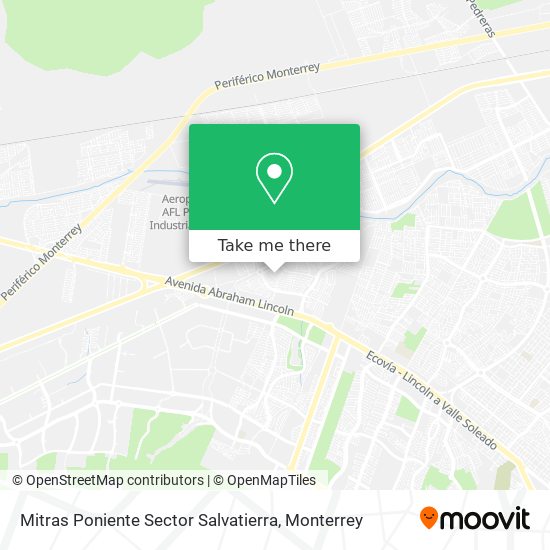 Mitras Poniente Sector Salvatierra map