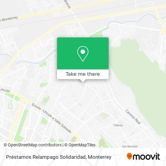 Mapa de Préstamos Relampago Solidaridad