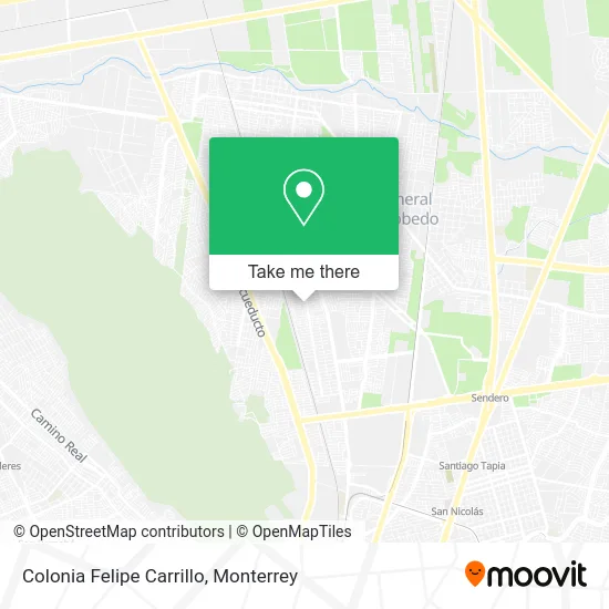 Colonia Felipe Carrillo map