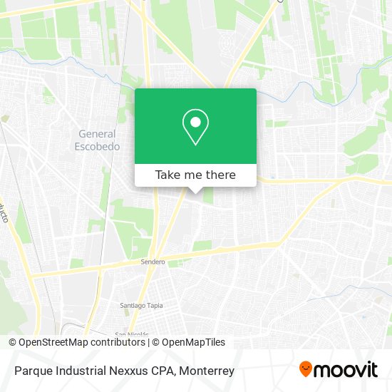 Parque Industrial Nexxus CPA map
