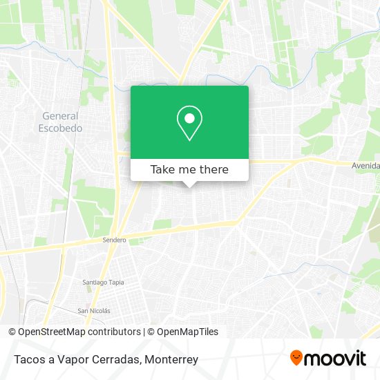 Mapa de Tacos a Vapor Cerradas