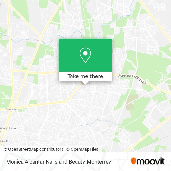 Mónica Alcantar Nails and Beauty map