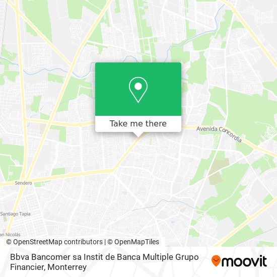 Mapa de Bbva Bancomer sa Instit de Banca Multiple Grupo Financier