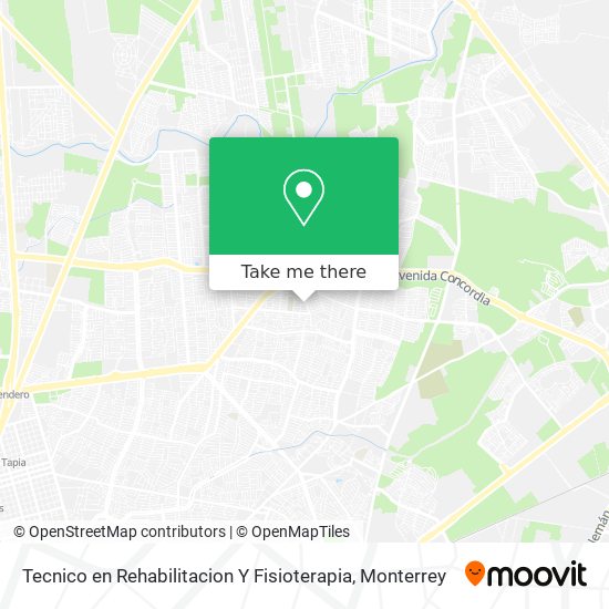 Mapa de Tecnico en Rehabilitacion Y Fisioterapia