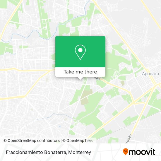 Fraccionamiento Bonaterra map