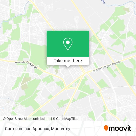 Mapa de Correcaminos Apodaca