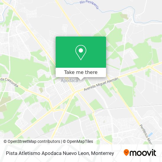 Pista Atletismo Apodaca Nuevo Leon map