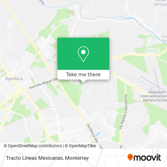 Mapa de Tracto Lineas Mexicanas