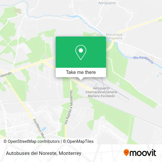 Autobuses del Noreste map