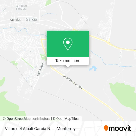 Mapa de Villas del Alcali Garcia N.L.