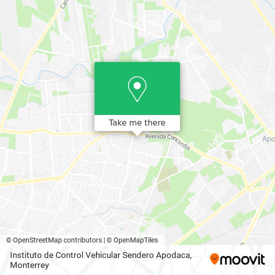 Instituto de Control Vehicular Sendero Apodaca map