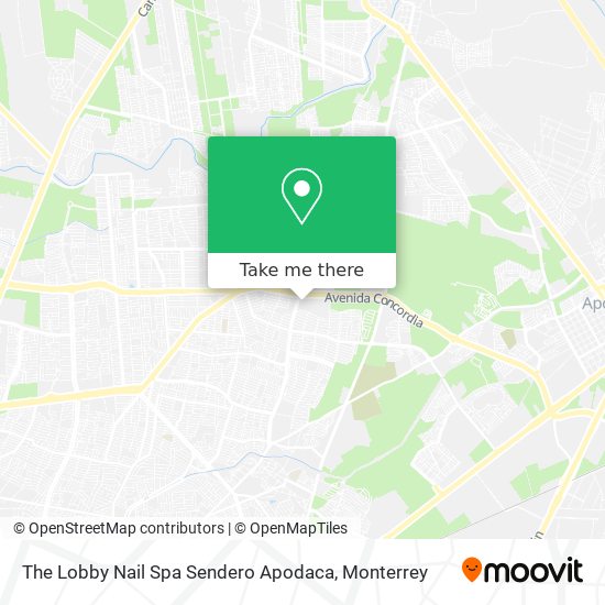 Mapa de The Lobby Nail Spa Sendero Apodaca