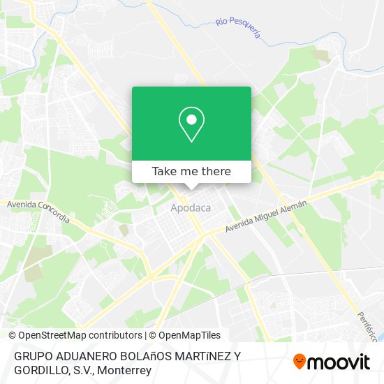 GRUPO ADUANERO BOLAñOS MARTíNEZ Y GORDILLO, S.V. map