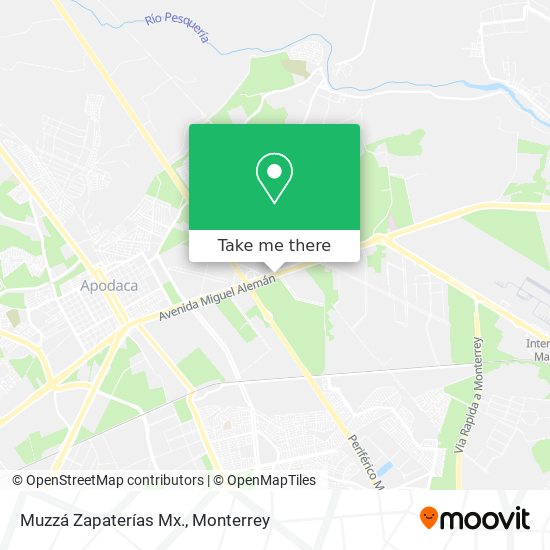 Mapa de Muzzá Zapaterías Mx.