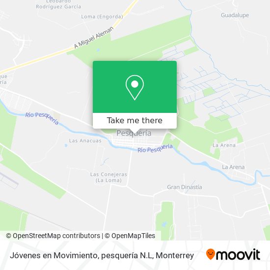 Jóvenes en Movimiento, pesquería N.L map
