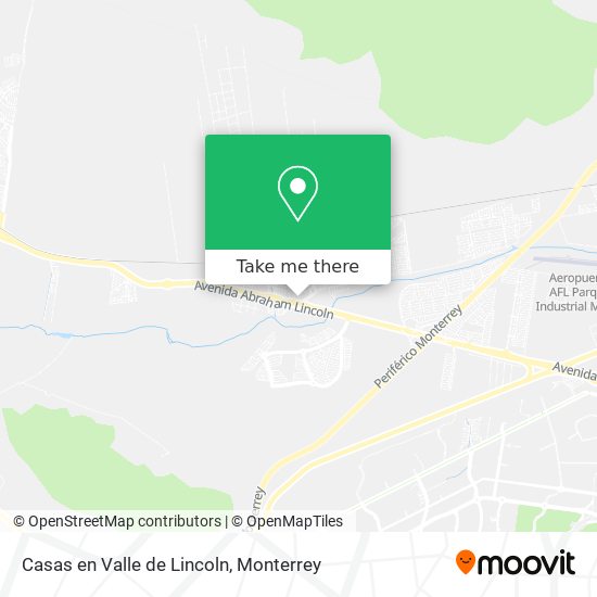 Casas en Valle de Lincoln map