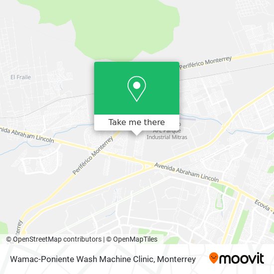 Wamac-Poniente Wash Machine Clinic map