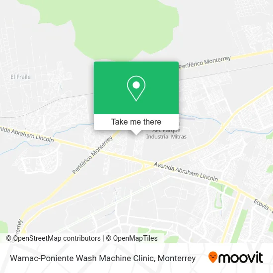 Wamac-Poniente Wash Machine Clinic map
