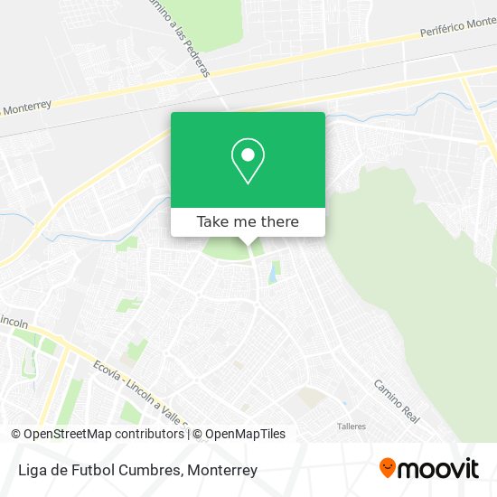 Liga de Futbol Cumbres map