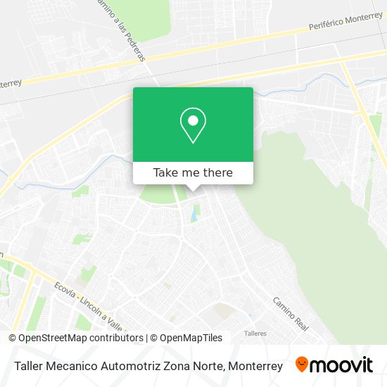 Mapa de Taller Mecanico Automotriz Zona Norte